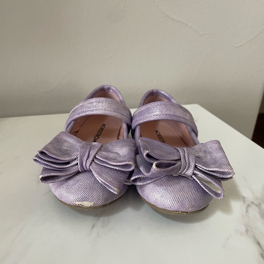 Nordstrom Kids Lavender Bow Dress Shoes